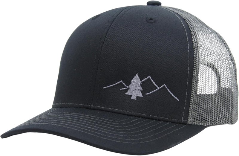 Lindo Trucker Hat [ Great Outdoors Design ] for Men and Women: Mid Profile Cap with Breathable Mesh Back and Adjustable Snap - Image 1